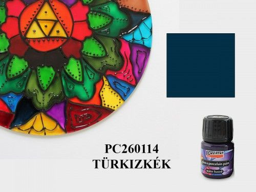Üveg és porcelánfesték 30ml TÜRKIZKÉK