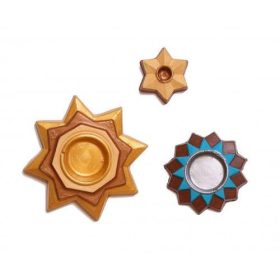Gipszkiöntő mécsestartó, csillagok, 3db