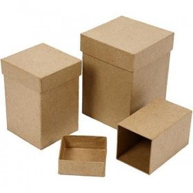 Natúr doboz szett, 3db Hasáb