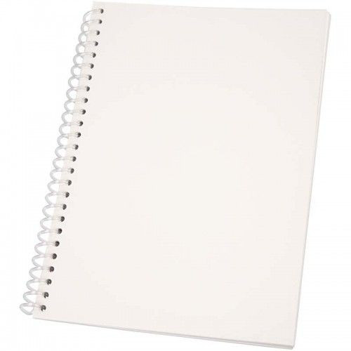 Notesz spirálos, átlátszó borítóval, fehér lapos, 80 oldalas, 15*21 cm