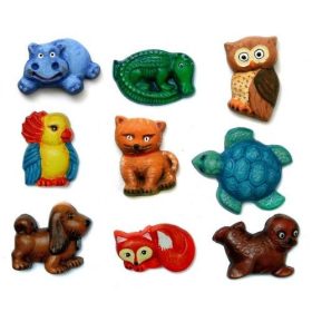 Gipszkiöntő - Állatfigurák 9 db-os