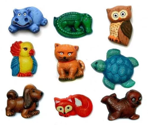 Gipszkiöntő - Állatfigurák 9 db-os