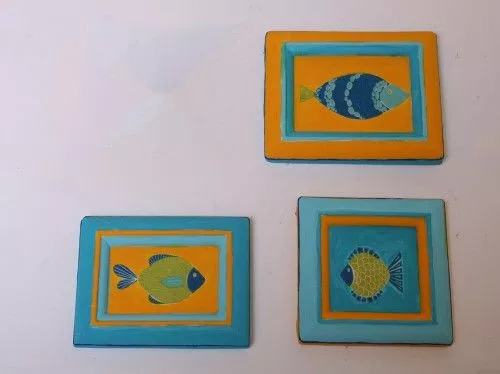 Gipszkiöntő, mini képkeret 3db (4-8cm)