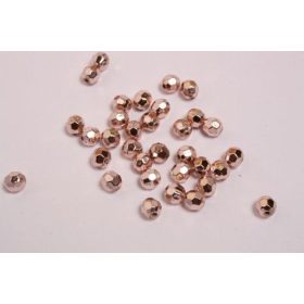 Akrilgyöngy metál, arany fazettázott 50 db/cs