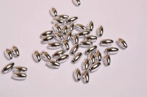 Akrilgyöngy metál, ezüst orsó