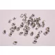 Akrilgyöngy metál, ezüst fazettázott, 50 db/cs. 6mm-es