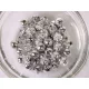 Ezüst metál akril gyöngy, rózsa 6mm, 50db./cs.