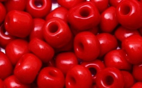 Kásagyöngy OP 4mm piros 15g/cs