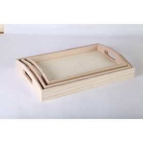 Fa tálca szett 3db-os