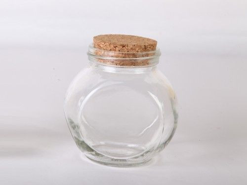 Üveg dugóval - hasas, 80 g