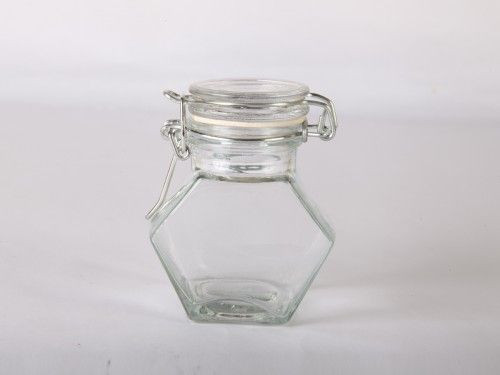 Üveg, patentzáras 1dl hatszögletű alacsony