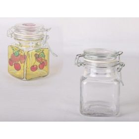 Üveg, patentzáras 1dl quadro alacsony