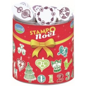 Nyomdakészlet festékpárnával - Karácsonyi díszek 30db