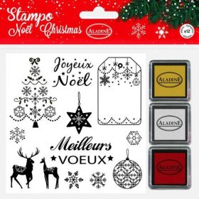 Mini nyomda festékpárnával - Klasszikus karácsony