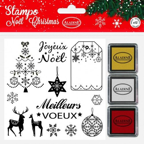 Mini nyomda festékpárnával - Klasszikus karácsony