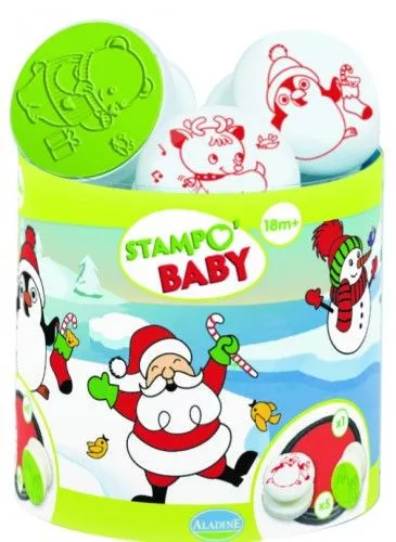 Baba nyomda festékpárnával - Téli ünnepek