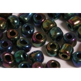 Kásagyöngy, metál, irizáló 4mm Világoszöld 15g/cs