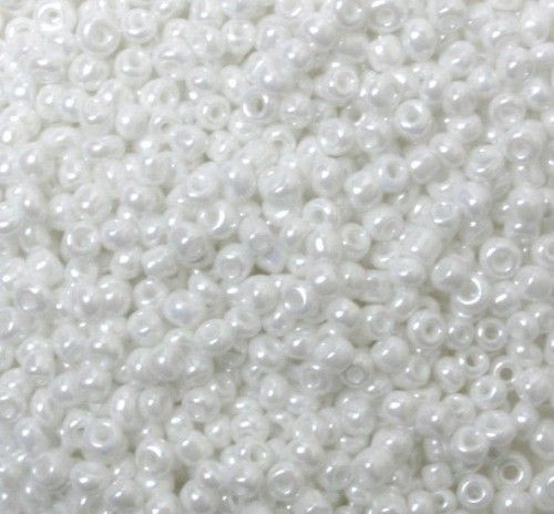 Kásagyöngy lüszteres 2mm fehér 15g/cs