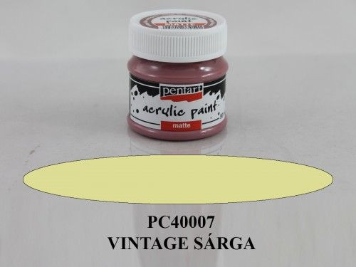Matt akrilfesték 50ml Vintage sárga