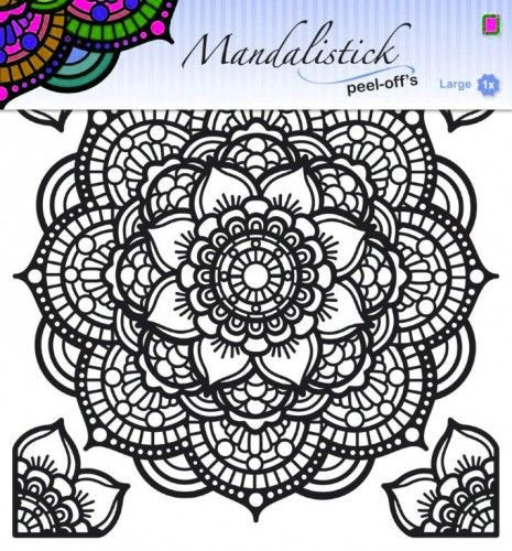 Öntapadós mandala matrica , 20*23 cm, arany