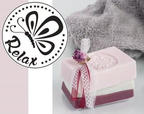 Bélyegző szappanhoz, 4,5cm, relax