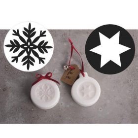 Beleönthető minták, 2db/cs, hópehely, csillag
