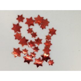 Csillag asztali szóró dísz 24 db piros