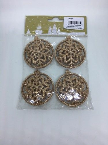 Hópehely karikába foglalva 5 cm bronz