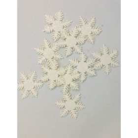 Hópehely függődísz fehér csillámos