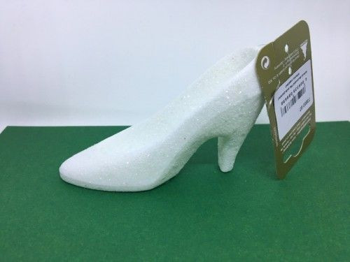 Körömcipő fehér glitteres