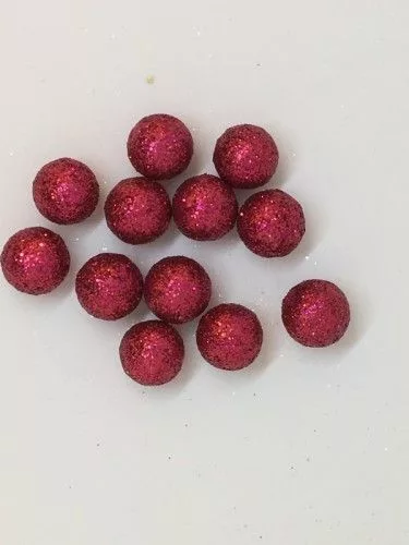 Hungarocell gömbök piros glitteres