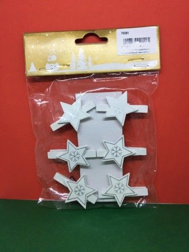 Facsipesz csillag/fenyő,csillag fehér