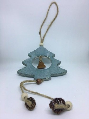 Függődísz zöld fa, csillag