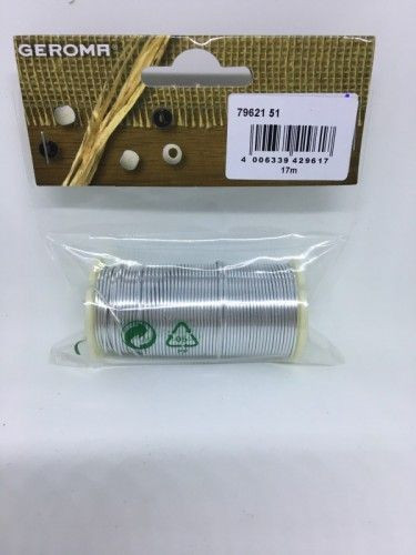 Ezüst aluminium hobbi drót dekorációs kellék 17m