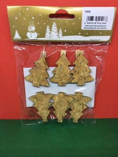 Csipesz dísz többféle 4.6cm