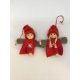 Fa figurák piros szürke /fiú/lány
