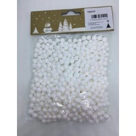 Hungarocel kis gömbök fehér glitter