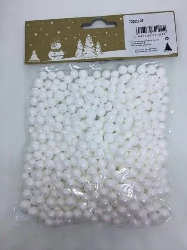 Hungarocel kis gömbök fehér glitter