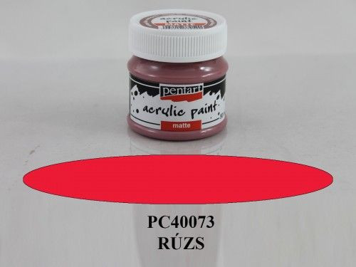 Matt akrilfesték 50 ml, rúzspiros