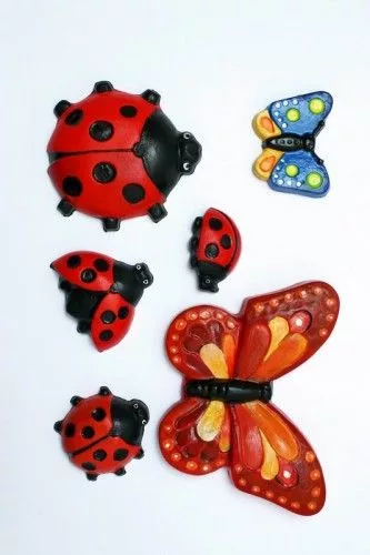 Gipszkiöntő - Katicák és lepkék