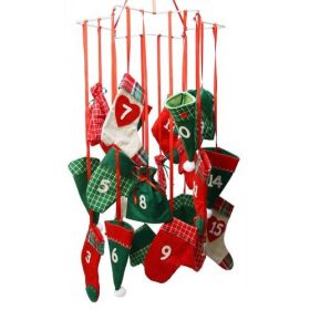 Adventi kalendárium, textil - Zoknik és kesztyűk