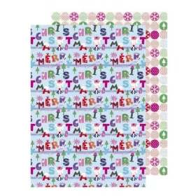 Kétoldalas karton karácsonyi mintákkal, Merry Christmas