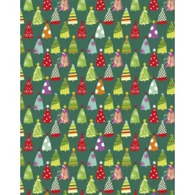 Transzparens papír karácsonyi mintákkal, karácsonyfa