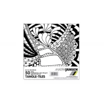   'Tangle' rajzkarton. lekerekített sarokkal, 8.9*8.9cm, 50db/cs, fehér