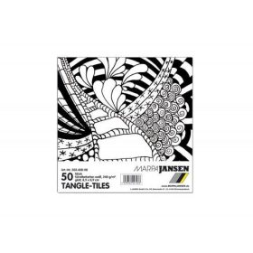   'Tangle' rajzkarton. lekerekített sarokkal, 8.9*8.9cm, 50db/cs, fehér