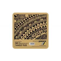   'Tangle' rajzkarton, lekerekített sarokkal, 8,9*8,9cm, 50db/cs, natúr
