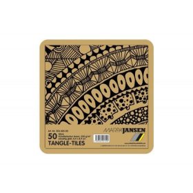   'Tangle' rajzkarton, lekerekített sarokkal, 8,9*8,9cm, 50db/cs, natúr