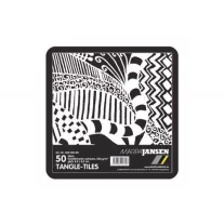   'Tangle' rajzkarton, lekerekített sarokkal, 8,9*8,9cm, 50db/cs, fekete