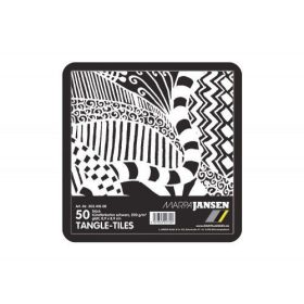   'Tangle' rajzkarton, lekerekített sarokkal, 8,9*8,9cm, 50db/cs, fekete