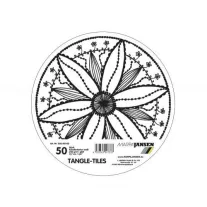 'Tangle' rajzkarton, kör, 11,7cm, fehér